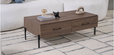 Mesa De Centro Rectangular Vanila Café