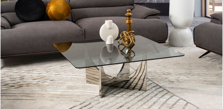Mesa De Centro Cuadrada Edric Plata