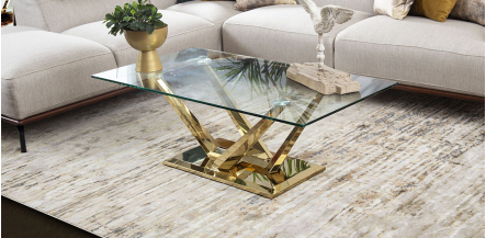Mesa De Centro Rectangular Royal Gold LV