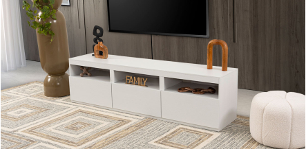 Mesa TV 180 Cm Toronto Life Blanco