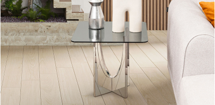 Mesa Lateral Cuadrada Edric Plata