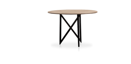 Mesa Comedor Redonda 120 Cm Nápoles Café Parota