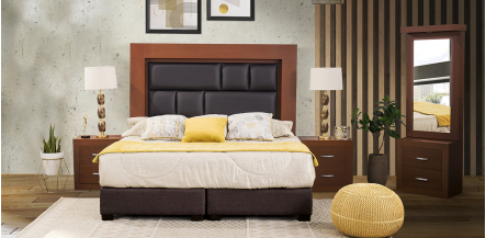 Recámara King Size  Bali New Avellana 5 Piezas