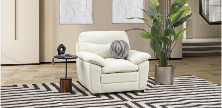 Sillón Piel Match Angels Blanco  (Boal)