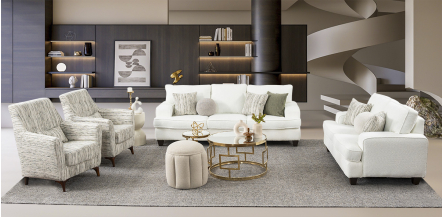 Sala Atlántica New Blanco Con Sillón Ocasional Lagoon 3 Piezas