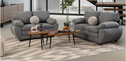 Sala Bruselas New Gris 2 Piezas