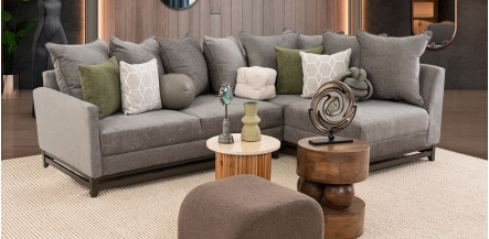 Sala Modular Derecha  Adelei Gris Charcoal