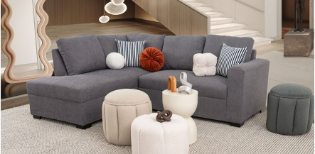 Sala Modular Izquierda Anya New Gris Grafito