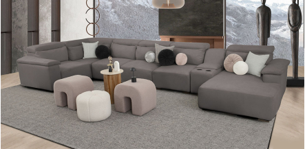Sala Cloe CL Gris 6 Piezas