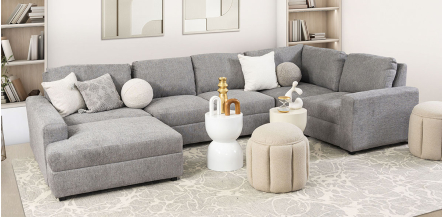 Sala Elite Gris Claro 4 Piezas  