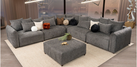 Sala Molarin CL Gris Oscuro 5 Piezas