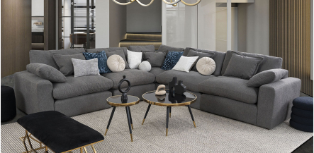 Sala Romelly Gris 5 Piezas