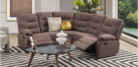 Sala Modular Con Reclinables Alina Café
