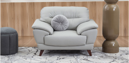 Sillón Piel Match Soria Plata (Boal)