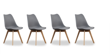 Paquete De Sillas Arthus PL Gris
