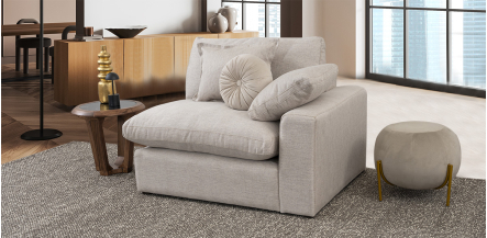 Sillón Con Brazo Derecho Romelly Beige