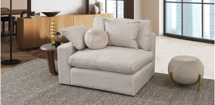 Sillón Con Brazo Izquierdo Romelly Beige