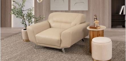 Sillón Piel Ameno CL Beige (Boal)