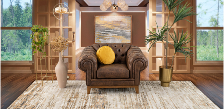 Sillón Bonded Leather Begonia Café