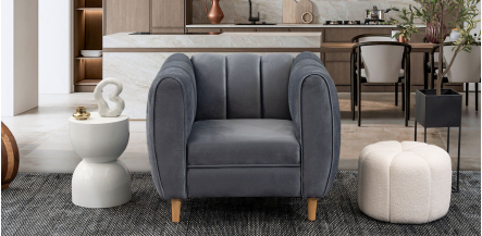 Sillón Castell Gris Oxford