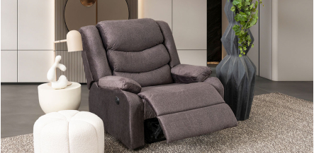 Sillón Reclinable Eléctrico Milán Gris