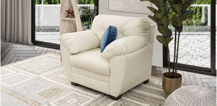 Sillón Piel Derby Blanco