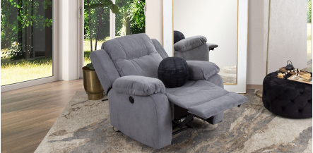 Sillón Reclinable Eléctrico Lur Plus Gris