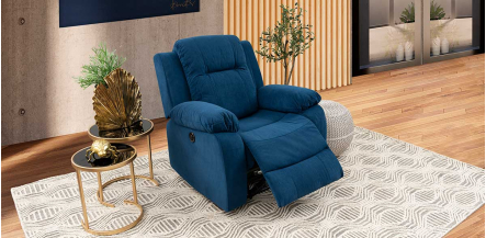 Sillón Reclinable Eléctrico Lur Plus Azul