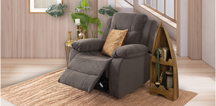 Sillón Reclinable Eléctrico Lur Plus Café 
