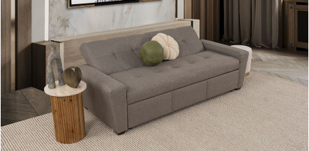 Sofá Cama Con Cama Alta Irlanda V New Gris