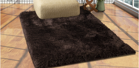 Tapete Decorativo 180x120 Cm Shaggy Café