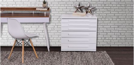 Archivero 6 Cajones Con llantas Zoe Life Blanco