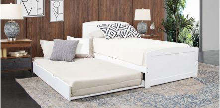 Cama Individual Con Cama Baja Tommy II Blanco 