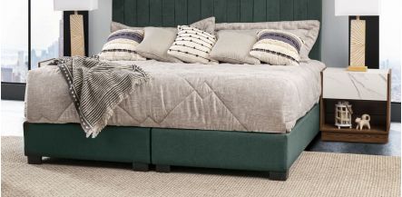 Base De Cama King Size Megan Verde Esmeralda