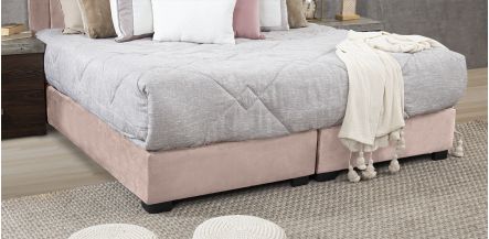 Base De Cama King Size Megan Rosa