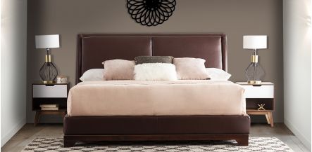 Cama King Size Piel Milán Chocolate 