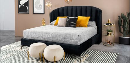 Cama King Size Anika Negro
