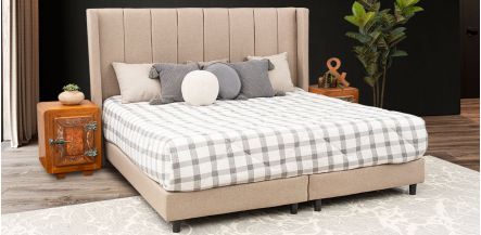 Cama King Size Merea Beige