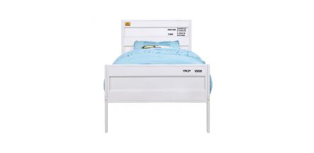 Cama Individual Cargo Metal Blanco