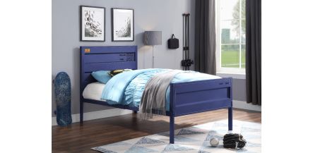 Cama Individual Cargo Metal Azul