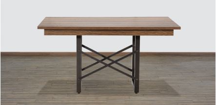 Mesa Comedor Rectangular Barret Cobrizo Teca