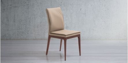 Silla Tessa Piel Gris