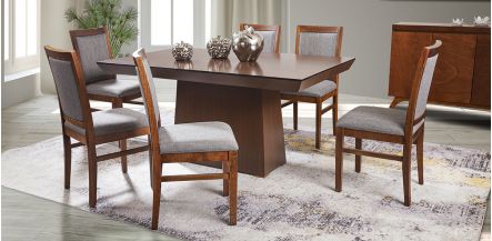 Comedor Montreal de 160 Cms Con Sillas Gris