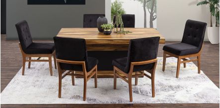 Comedor Invictus Negro 7 Piezas