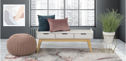 Banca 3 Cajones Atlas Dk Blanco I