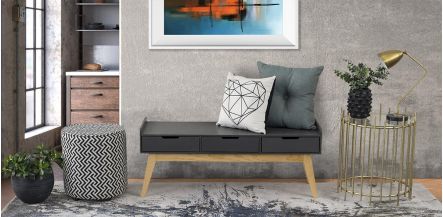 Banca 3 Cajones Atlas Dk Gris I
