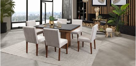 Mesa Comedor Rectangular Anka 240 x 120 cm Café