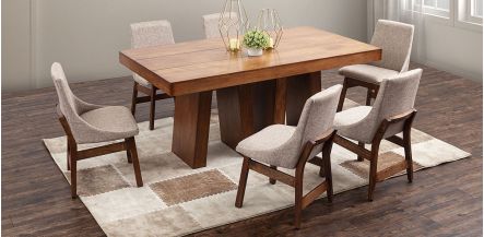Comedor Odette PL Con Sillas Beige 7 Piezas