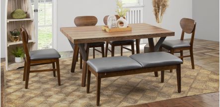 Comedor Oleg Gris 6 Piezas