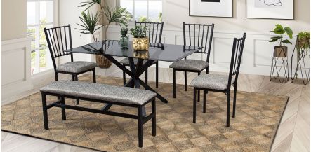 Comedor Templex Negro 6 Pzs